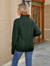 Load image into Gallery viewer, Cable-Knit Mock Neck Sweater