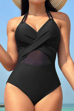 Load image into Gallery viewer, Crisscross Halter Neck One-Piece Swimwear