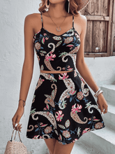 Load image into Gallery viewer, Floral V-Neck Cami and Skirt Set