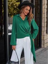 Load image into Gallery viewer, Surplice Neck Long Sleeve Blouse