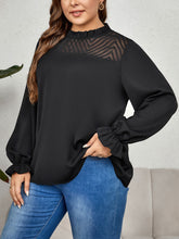 Load image into Gallery viewer, Plus Size Round Neck Flounce Sleeve Blouse