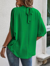 Load image into Gallery viewer, Round Neck Slit Sleeve Blouse