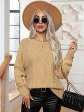 Load image into Gallery viewer, Cable-Knit Long Sleeve Sweater
