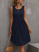 Load image into Gallery viewer, Round Neck Wide Strap Dress