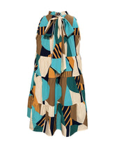 Load image into Gallery viewer, Printed Mock Neck Mini Dress