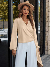 Load image into Gallery viewer, Surplice Neck Long Sleeve Blouse