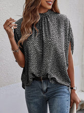 Load image into Gallery viewer, Round Neck Slit Sleeve Blouse