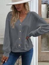 Load image into Gallery viewer, V-Neck Dropped Shoulder Blouse