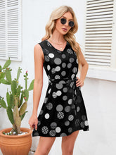 Load image into Gallery viewer, Tied Polka Dot V-Neck Dress