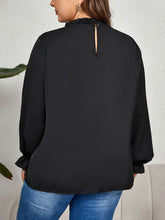 Load image into Gallery viewer, Plus Size Round Neck Flounce Sleeve Blouse