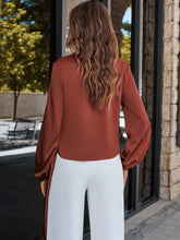 Load image into Gallery viewer, Surplice Neck Long Sleeve Blouse