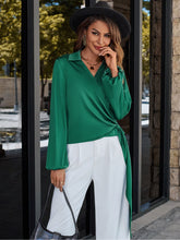 Load image into Gallery viewer, Surplice Neck Long Sleeve Blouse