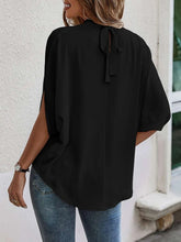 Load image into Gallery viewer, Round Neck Slit Sleeve Blouse