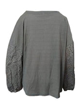 Load image into Gallery viewer, Openwork Dropped Shoulder Boat Neck Blouse