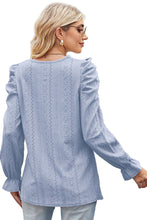 Load image into Gallery viewer, Round Neck Puff Sleeve Blouse