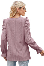 Load image into Gallery viewer, Round Neck Puff Sleeve Blouse