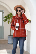 Load image into Gallery viewer, Winter Turtleneck Pullover Loose Plaid Sweater
