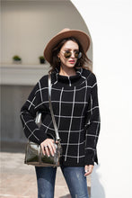 Load image into Gallery viewer, Winter Turtleneck Pullover Loose Plaid Sweater
