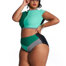 Load image into Gallery viewer, Multi-Color Mosaic High Waist Swimwear
