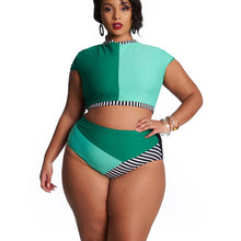 Load image into Gallery viewer, Multi-Color Mosaic High Waist Swimwear

