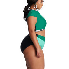 Load image into Gallery viewer, Multi-Color Mosaic High Waist Swimwear
