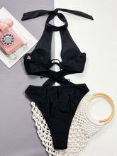 Load image into Gallery viewer, Cutout Halter Neck One-Piece Swimwear
