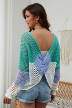 Load image into Gallery viewer, Openwork V-Neck Dropped Shoulder Blouse
