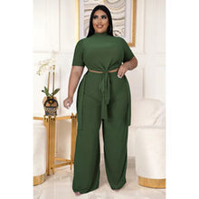 Load image into Gallery viewer, Wide-Leg Pants Two-Piece Set
