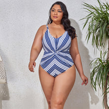 Load image into Gallery viewer, Striped Cross Swimsuit
