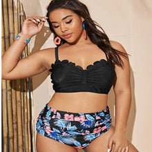 Load image into Gallery viewer, Ruffle Top Two Piece Swimsuit
