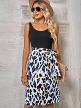 Load image into Gallery viewer, Printed Scoop Neck Sleeveless Dress
